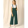 imageAllegra K Womens Wide Leg Overalls Loose Fit Belted High Waist Suspenders JumpsuitsDark Green