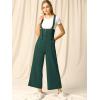 imageAllegra K Womens Wide Leg Overalls Loose Fit Belted High Waist Suspenders JumpsuitsDark Green