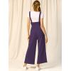 imageAllegra K Womens Wide Leg Overalls Loose Fit Belted High Waist Suspenders JumpsuitsDark Purple
