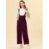 imageAllegra K Womens Wide Leg Overalls Loose Fit Belted High Waist Suspenders JumpsuitsPurplish Red