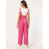 imageAllegra K Womens Wide Leg Overalls Loose Fit Belted High Waist Suspenders JumpsuitsRose Red
