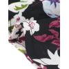 imageAllegra K Womens Wrap Peplum Top Blouse 2025 Summer Floral Short Sleeve Ruffle V Neck Belted ShirtsBlackfloral