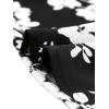 imageAllegra K Womens Wrap Peplum Top Blouse 2025 Summer Floral Short Sleeve Ruffle V Neck Belted ShirtsBlackwhite