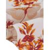 imageAllegra K Womens Wrap Peplum Top Blouse 2025 Summer Floral Short Sleeve Ruffle V Neck Belted ShirtsOrange
