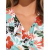 imageAllegra K Womens Wrap Peplum Top Blouse 2025 Summer Floral Short Sleeve Ruffle V Neck Belted ShirtsWhite Floral