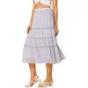 imageAllegra K Womens Floral Skirt Chiffon Aline Long Tiered Ruffle Boho Summer Midi SkirtsPurple