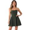 imageAllegra K Womens Sexy Strapless Party Dress Sweetheart Neck Off Shoulder Sleeveless Halloween Mini DressArmy Green