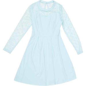 imageAllegra K Womens Heart Mesh Sheer Long Sleeve Gothic Cocktail Wedding Guest Skater Party Short DressLight Green