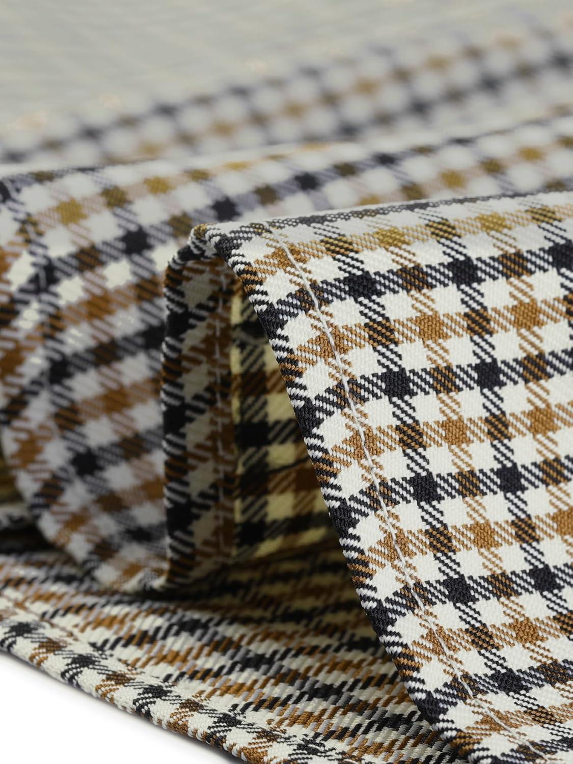 imageAllegra K Vintage Plaid Skirts for Womens High Waist Pleated ALine Midi SkirtBrown