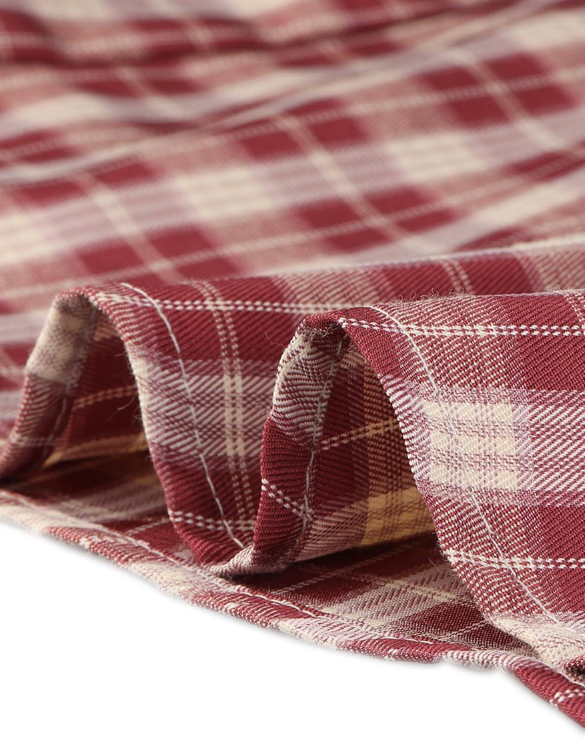 imageAllegra K Vintage Plaid Skirts for Womens High Waist Pleated ALine Midi SkirtRed