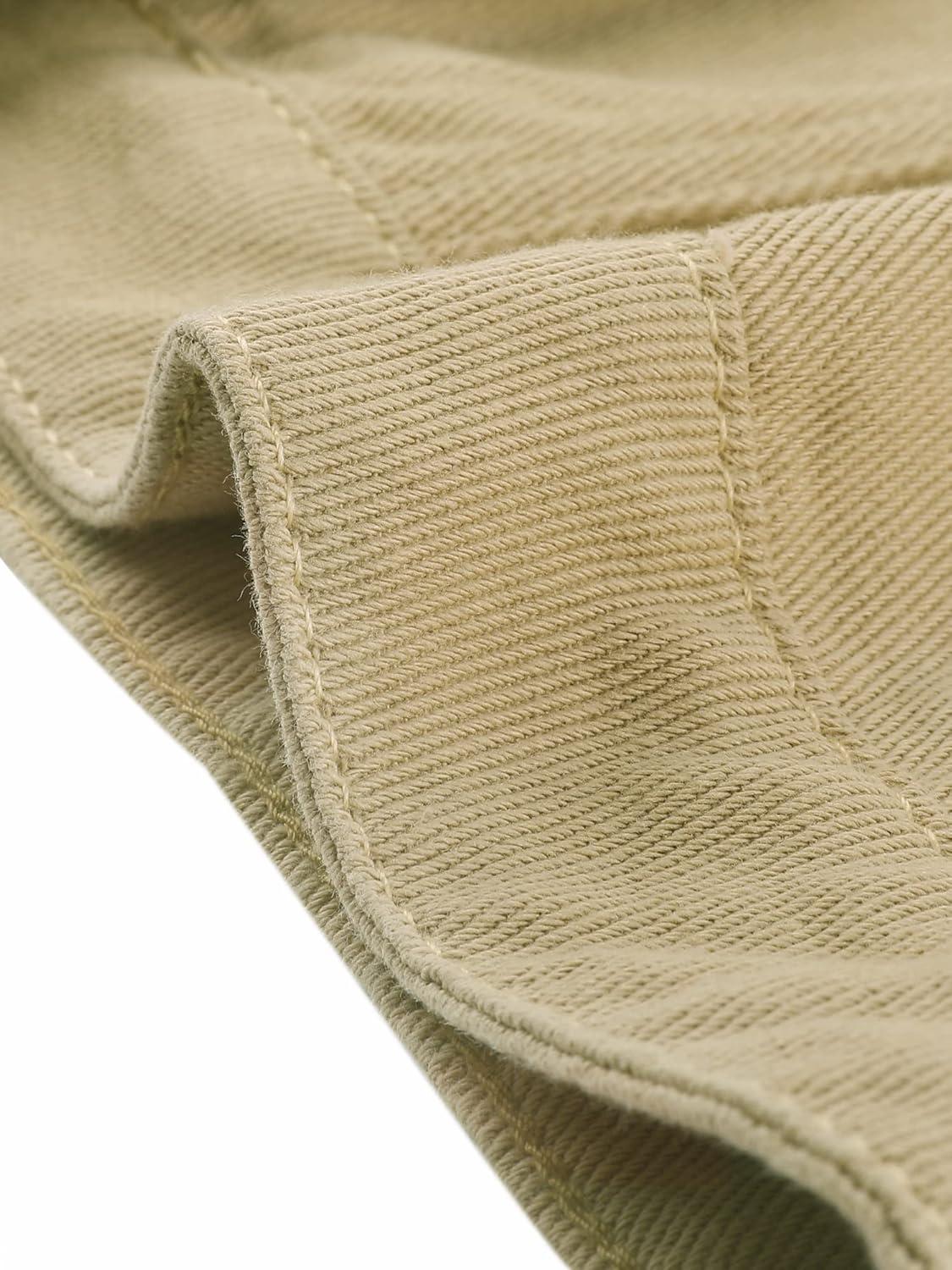imageAllegra K Womens Buttoned Washed Denim Vest Jacket W Chest Flap PocketsLight Khaki