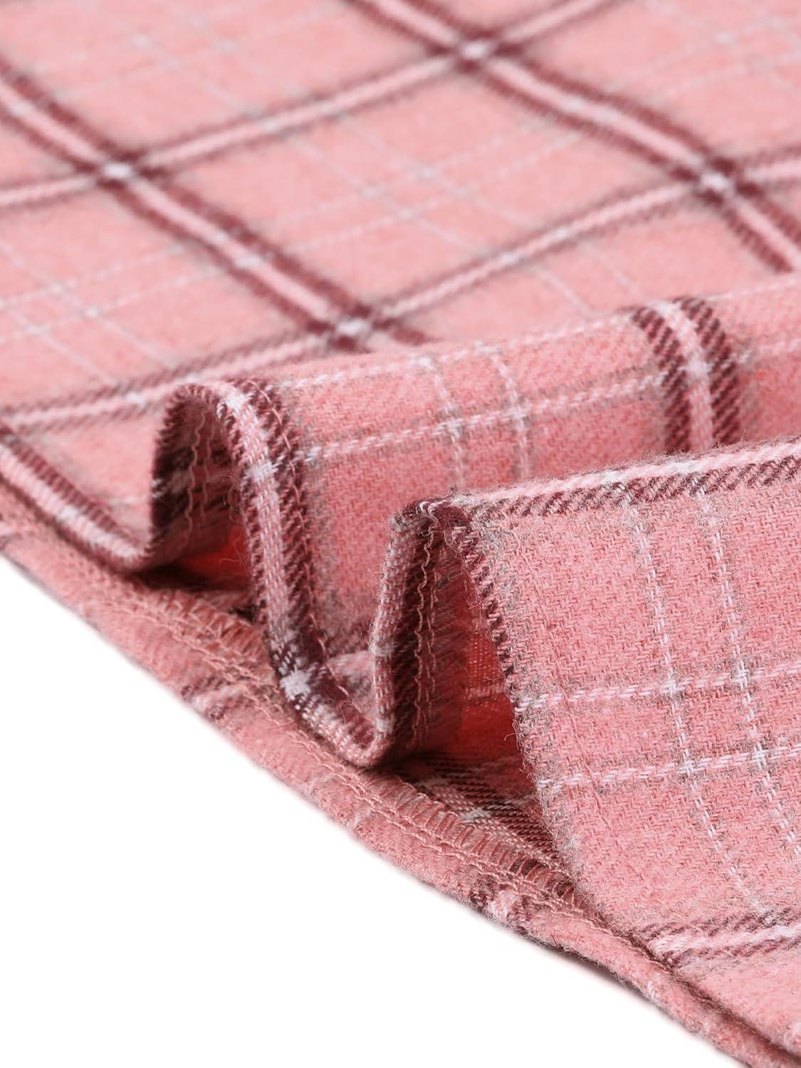 imageAllegra K Womens Christmas Plaid Dress Vintage Sleeveless Tie Waist ALine Pinafore Overall DressesPink