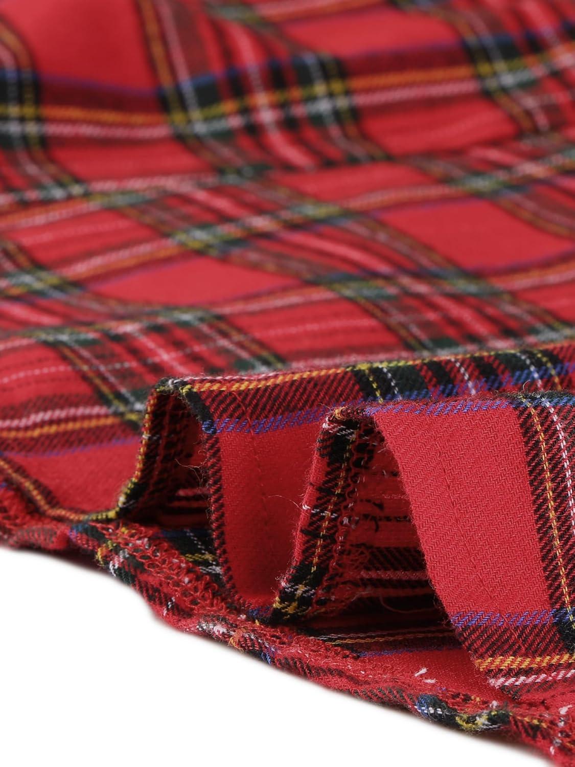 imageAllegra K Womens Christmas Plaid Dress Vintage Sleeveless Tie Waist ALine Pinafore Overall DressesRed