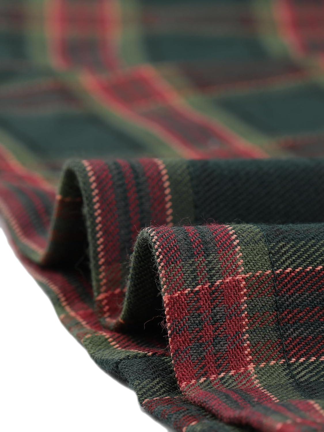 imageAllegra K Womens Plaid Suspender Skirts Vintage Tartan High Waist ALine Midi Overall SkirtDark Green