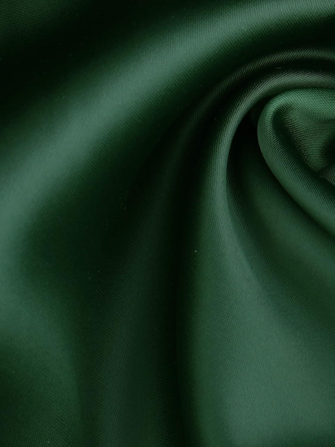 imageAllegra K Womens Satin Pants Tie Elastic High Waist Shiny Silky Dressy Satin Cargo JoggersDark Green