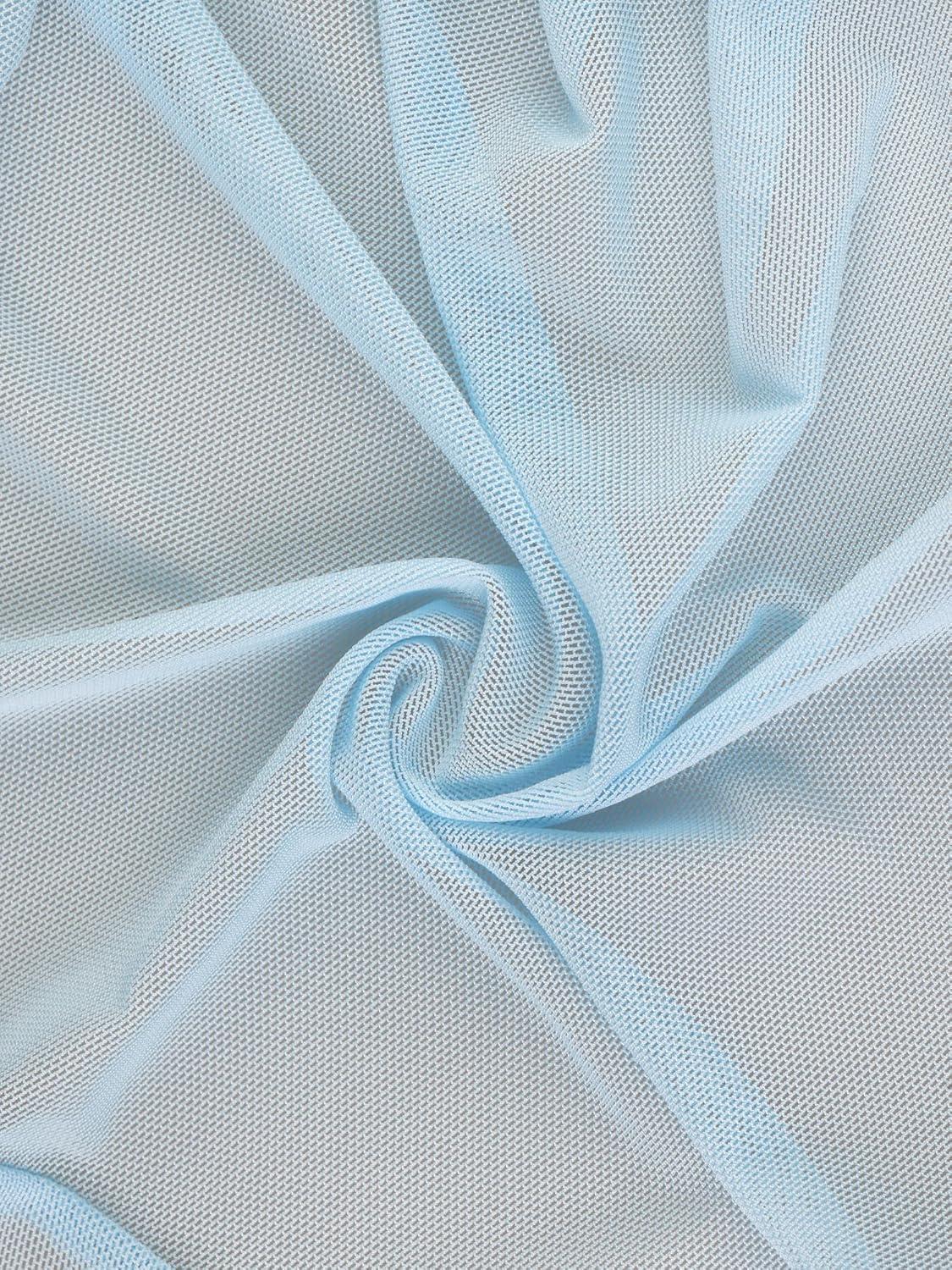 imageAllegra K Womens Satin Shrugs for Evening Dress Open Front Mesh Cardigan Elegant Wedding BoleroLight Blue