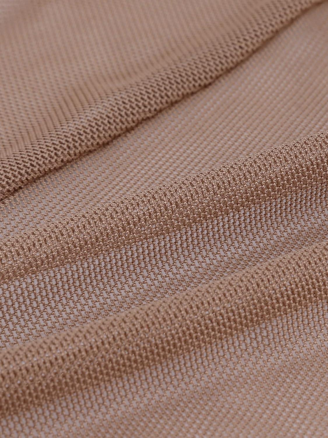 imageAllegra K Womens Satin Shrugs for Evening Dress Open Front Mesh Cardigan Elegant Wedding BoleroLight Brown