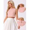 imageAllegra K GinghamTop for Womens Sleeveless 1950s Vintage Summer BlousePink