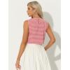 imageAllegra K GinghamTop for Womens Sleeveless 1950s Vintage Summer BlouseRed