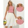 imageAllegra K GinghamTop for Womens Sleeveless 1950s Vintage Summer BlouseRed