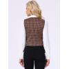 imageAllegra K Plaid Vest for Womens Single Breasted Sleeveless Racerback Vintage WaistcoatDark Pink