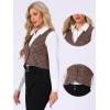 imageAllegra K Plaid Vest for Womens Single Breasted Sleeveless Racerback Vintage WaistcoatDark Pink
