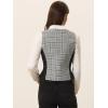 imageAllegra K Vintage Waistcoat Vest for Womens Plaid Button Down Work Dressy VestsBlack