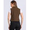 imageAllegra K Womens Buttoned Washed Denim Vest Jacket W Chest Flap PocketsCoffee
