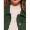 imageAllegra K Womens Buttoned Washed Denim Vest Jacket W Chest Flap PocketsDark Green