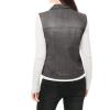 imageAllegra K Womens Buttoned Washed Denim Vest Jacket W Chest Flap PocketsGray