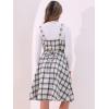 imageAllegra K Womens Christmas Plaid Dress Vintage Sleeveless Tie Waist ALine Pinafore Overall DressesBeige