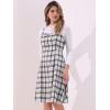 imageAllegra K Womens Christmas Plaid Dress Vintage Sleeveless Tie Waist ALine Pinafore Overall DressesBeige