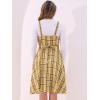 imageAllegra K Womens Christmas Plaid Dress Vintage Sleeveless Tie Waist ALine Pinafore Overall DressesYellow