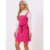 imageAllegra K Womens Classic Overall Dresses Adjustable Strap Pinafore Denim Jean DressHot Pink
