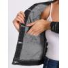 imageAllegra K Womens Denim Jacket Collarless Round Neck Button Down Long Sleeve Jean JacketsBlack