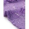 imageAllegra K Womens Lace Cardigan Stand Collar Short Elegant Shrug Open Front Cropped Bolero CardiganPurple