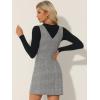 imageAllegra K Womens Overall Dresses Fall Jumper Halloween Houndstooth Pinafore Plaid DressesBlack