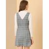 imageAllegra K Womens Overall Dresses Fall Jumper Halloween Houndstooth Pinafore Plaid DressesBlack Green