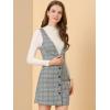 imageAllegra K Womens Overall Dresses Fall Jumper Halloween Houndstooth Pinafore Plaid DressesBlack Green
