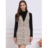 imageAllegra K Womens Overall Dresses Fall Jumper Halloween Houndstooth Pinafore Plaid DressesBlack Khaki