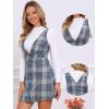 imageAllegra K Womens Overall Dresses Fall Jumper Halloween Houndstooth Pinafore Plaid DressesBlue Check
