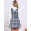 imageAllegra K Womens Overall Dresses Fall Jumper Halloween Houndstooth Pinafore Plaid DressesBlue Check