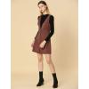 imageAllegra K Womens Overall Dresses Fall Jumper Halloween Houndstooth Pinafore Plaid DressesBrick Red