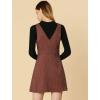 imageAllegra K Womens Overall Dresses Fall Jumper Halloween Houndstooth Pinafore Plaid DressesBrick Red