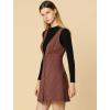 imageAllegra K Womens Overall Dresses Fall Jumper Halloween Houndstooth Pinafore Plaid DressesBrick Red