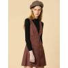 imageAllegra K Womens Overall Dresses Fall Jumper Halloween Houndstooth Pinafore Plaid DressesBrick Red