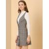 imageAllegra K Womens Overall Dresses Fall Jumper Halloween Houndstooth Pinafore Plaid DressesBrown Black
