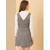 imageAllegra K Womens Overall Dresses Fall Jumper Halloween Houndstooth Pinafore Plaid DressesBrown Black
