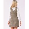 imageAllegra K Womens Overall Dresses Fall Jumper Halloween Houndstooth Pinafore Plaid DressesBrown Check