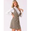 imageAllegra K Womens Overall Dresses Fall Jumper Halloween Houndstooth Pinafore Plaid DressesBrown Check